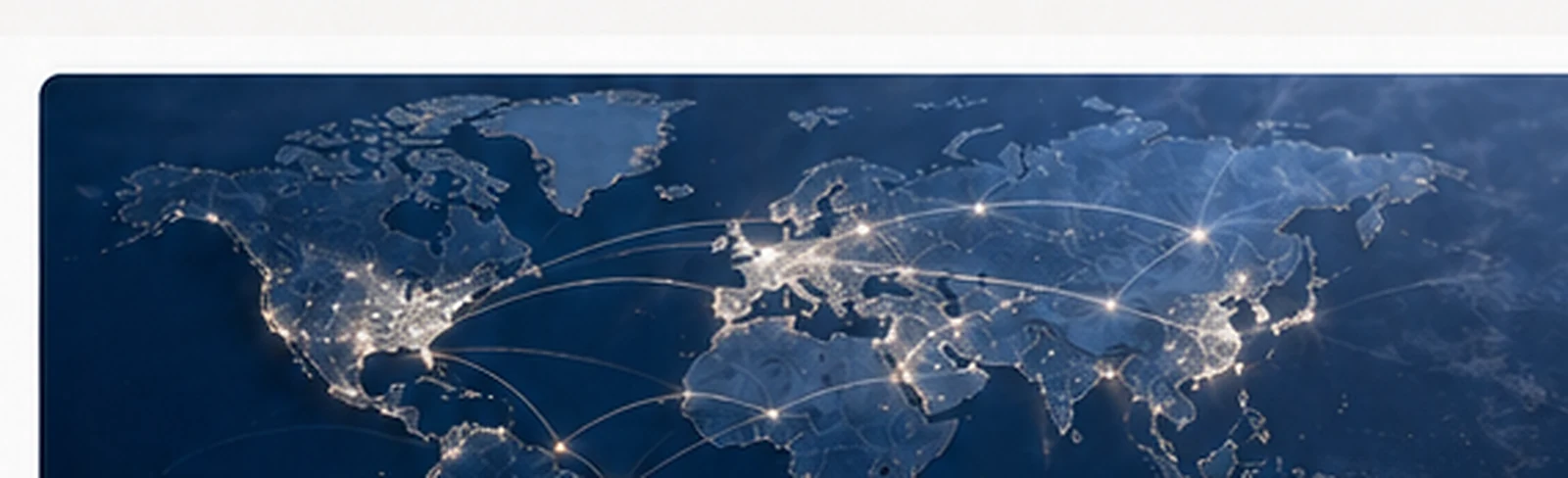 Global trade network connecting international markets